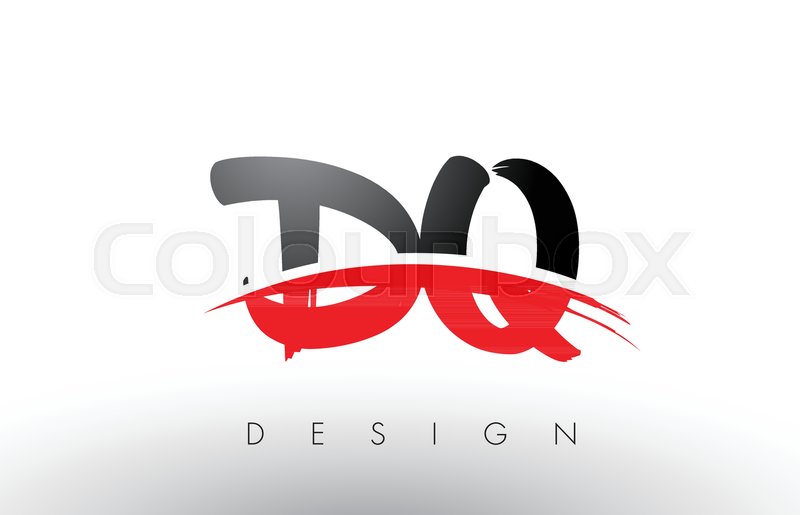 800x515 Dq D Q Brush Logo Letters Design With Stock Vector Colourbox