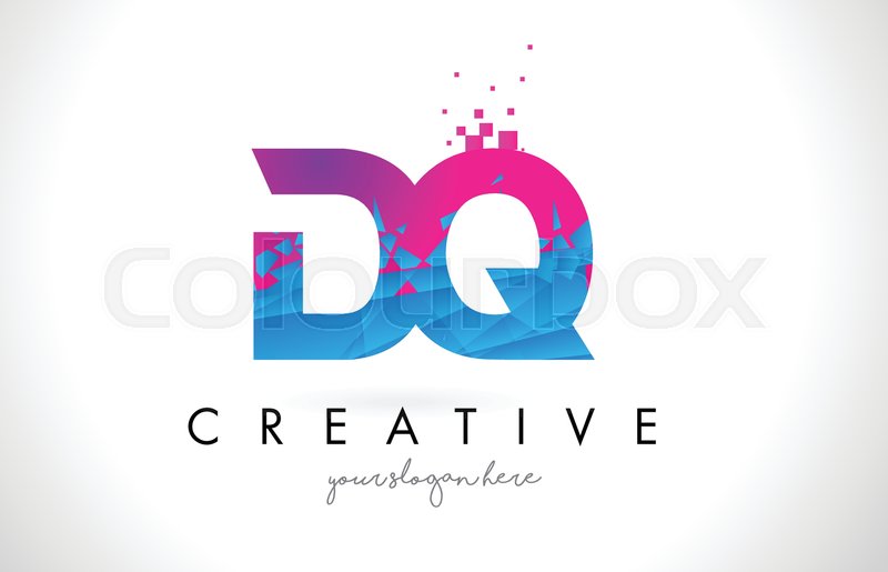800x515 Dq D Q Letter Logo With Broken Stock Vector Colourbox