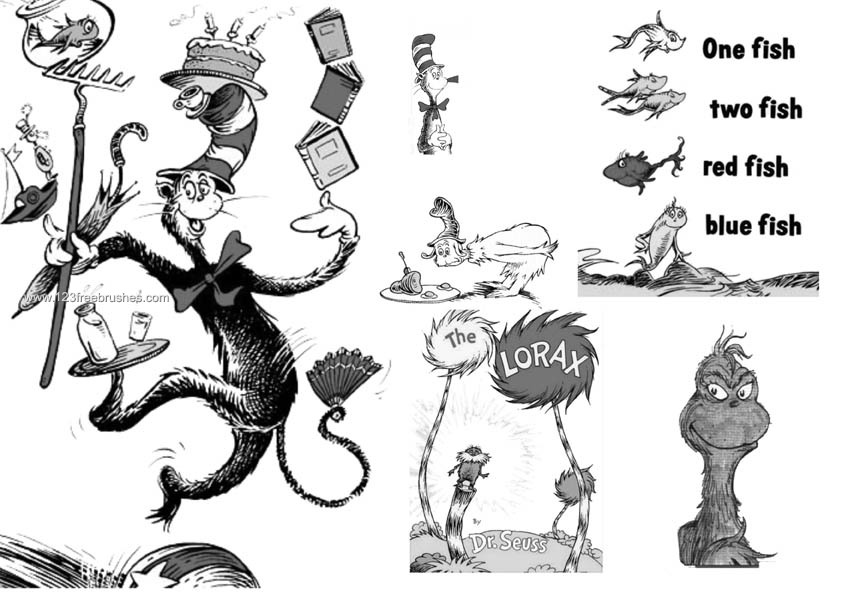 842x595 Dr Seuss Free Photoshop Elements Brushes