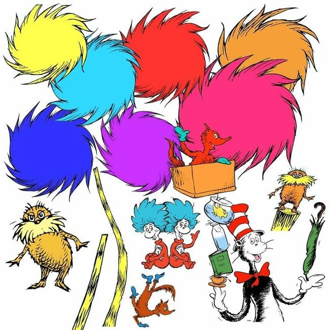 650x650 Dr Seuss Black And White Clipart