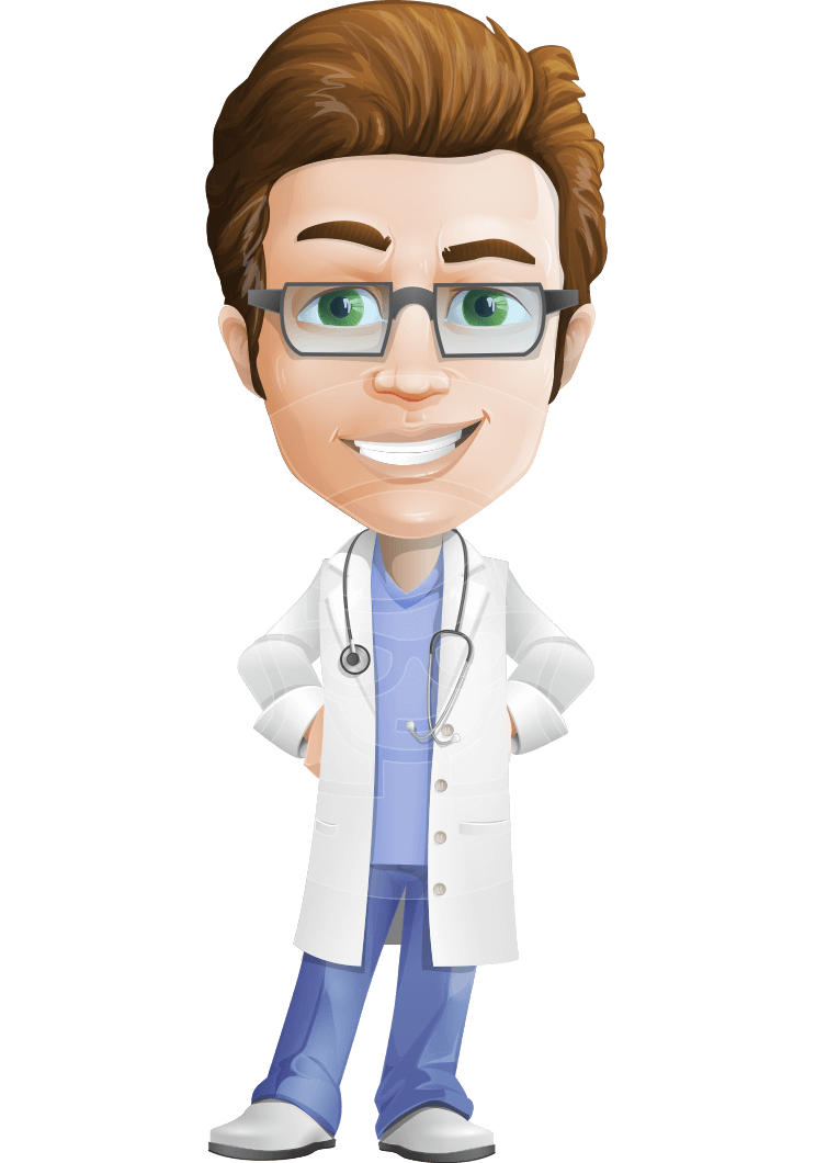 744x1060 Physician Cartoon Vector Character Aka Dr 'handsome' Steven