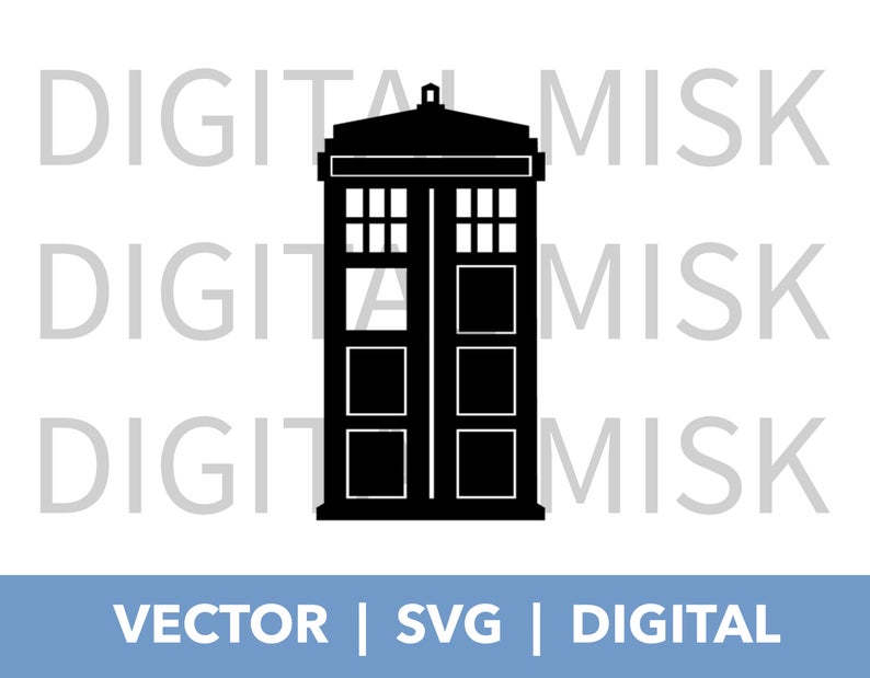 794x619 Tardis Vector Dr Who Inspired Silhouette Cricut Cutting Etsy