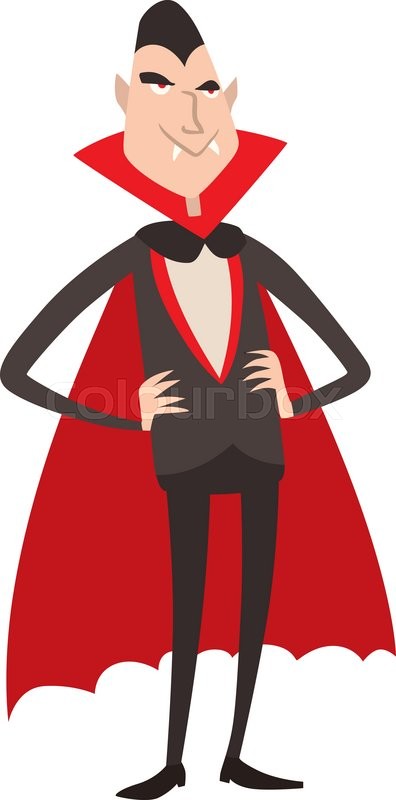 396x800 Cartoon Dracula Vector Charming Stock Vector Colourbox