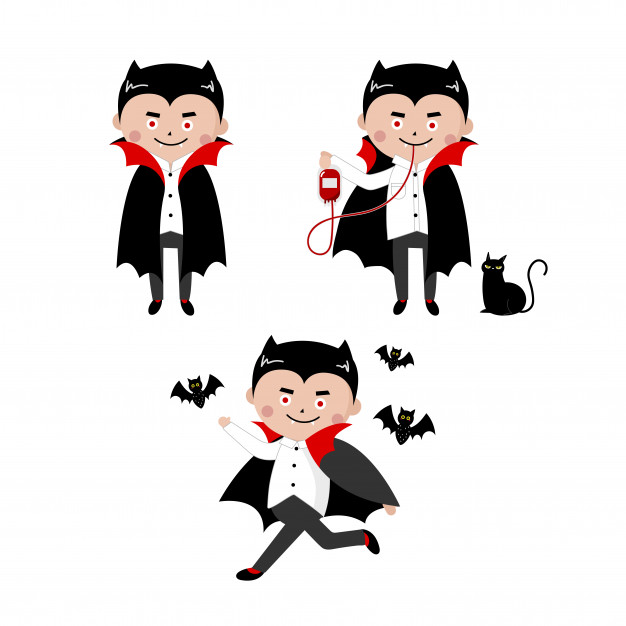 626x626 Cute Dracula Vector Vector Premium Download