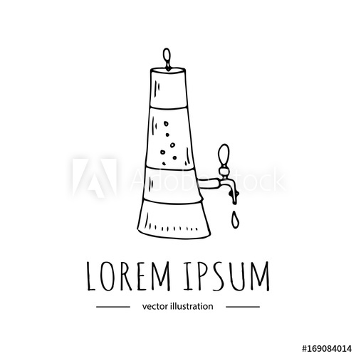 500x500 Hand Drawn Doodle Of Draft Beer Tower With Tap Icon Vector