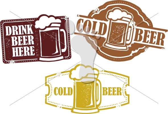 590x399 Vintage Cold Beer Vector Bar Graphics Stompstock