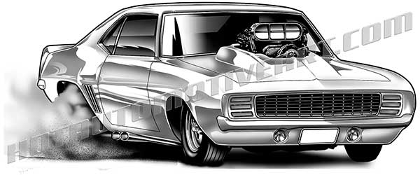 Drag Car Drawings at PaintingValley.com | Explore collection of Drag ...