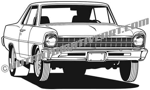 500x302 Chevy Nova Wheelie Clip Art