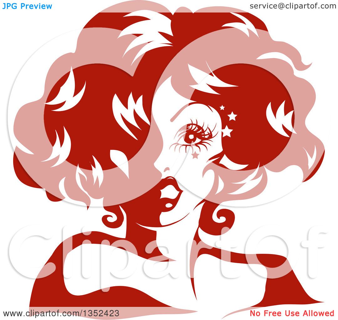 1080x1024 Clipart Of A Drag Queen Striking A Pose, In Red Tones
