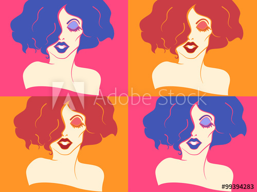 500x375 Colorful Girl Drag Queen Stencil