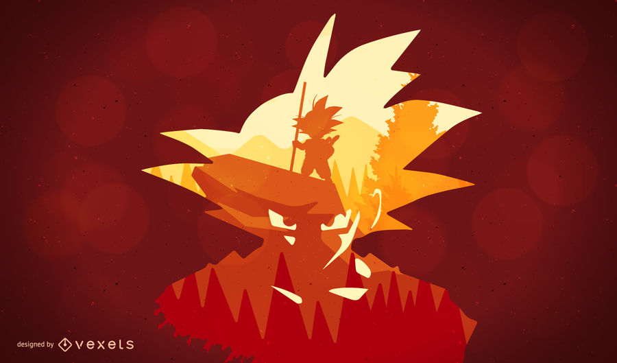 900x529 Dragon Ball Silhouette Illustration