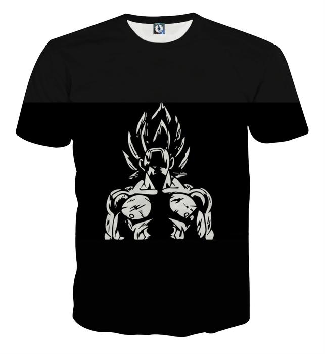 643x700 Dragon Ball Goku Shouting Out Loud Vector Art Black T Shirt