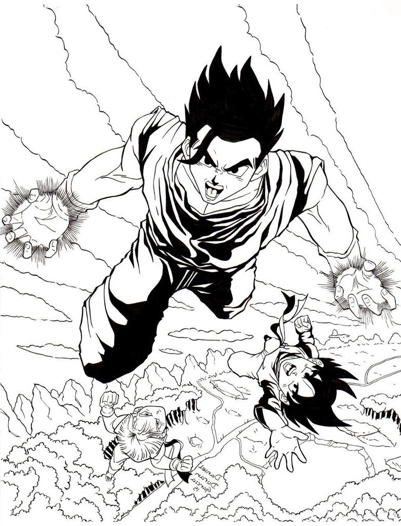 781x1024 Top Dragon Ball Z Vector Black And White Library Free Vector Art