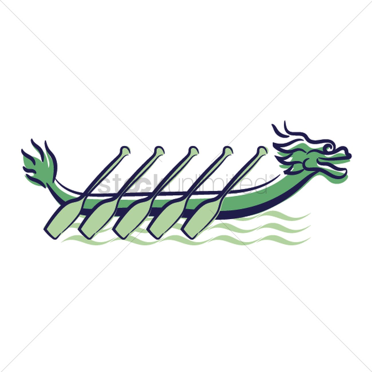 Dragon Boat Vector Image 1300x1300 Dragon Boat Vector Image