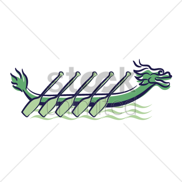 Dragon Boat Vector Image 600x600 Dragon Boat Vector Image