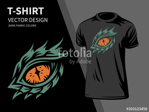 500x375 Dragon Eye Vector Illustration For T Shirt Printing And Embroidery