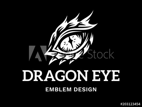 500x375 Vector Eye Of A Dragon Illustration, Logotype, Print, Emblem