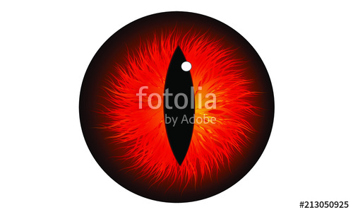 500x300 Red Iris Eye Ball Pupil Icon, Dragon Eye Stock Image And Royalty
