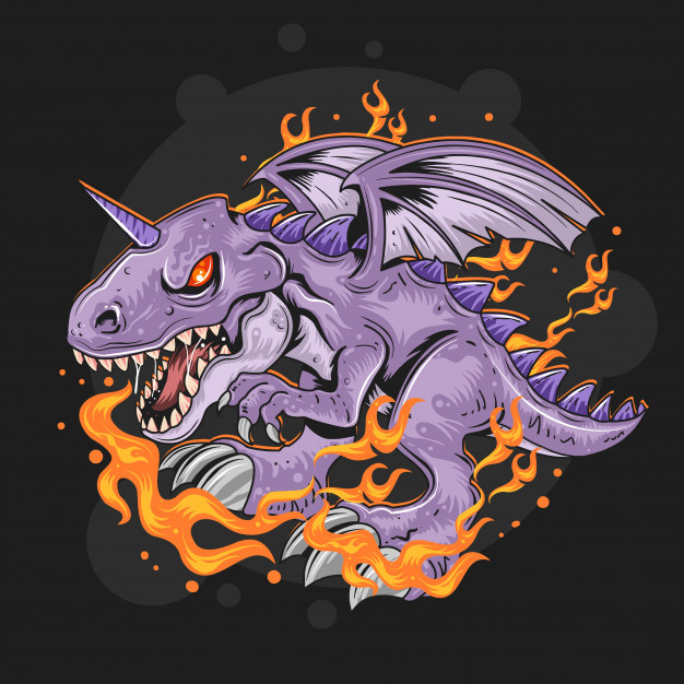 626x626 Dragon Fire Vector Vector Premium Download