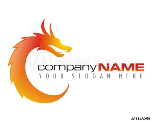 500x400 Dragon Fire Flame Burn Image Logo Vector