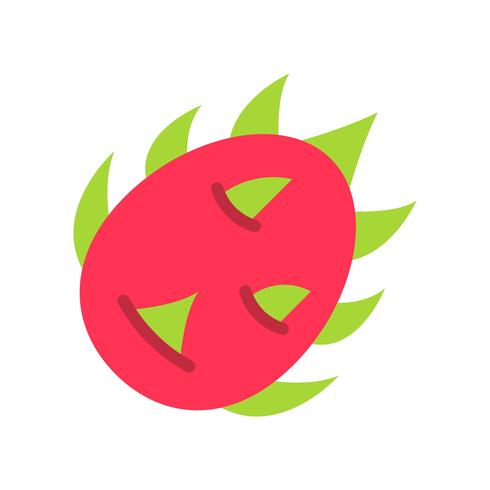 490x490 Dragon Fruit Vector, Tropical Related Flat Style Icon