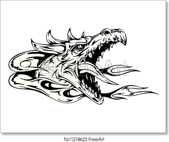 Free Art Print Of Dragon Head Dragon Head Black And White Vector 560x470 Free Art Print Of Dragon Head Dragon Head Black And White Vector