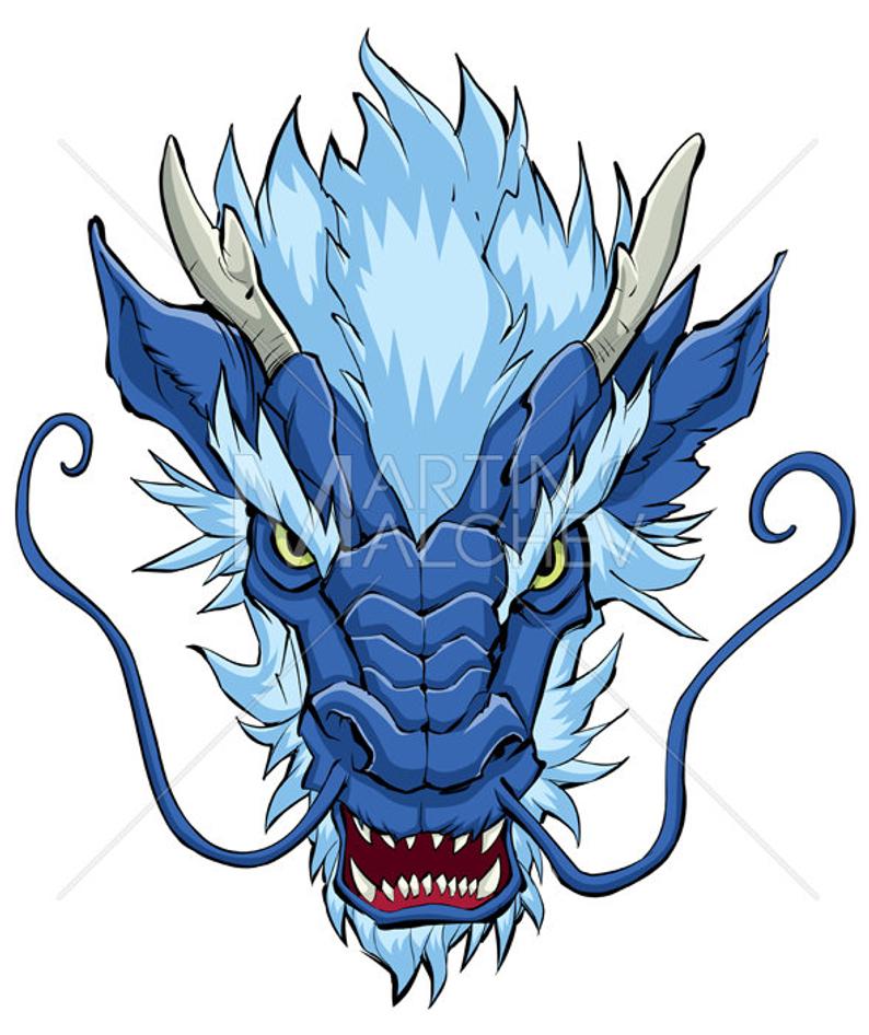 Chinese Dragon Head Blue Vector Illustration Face Asian Etsy 794x946 Chinese Dragon Head Blue Vector Illustration Face Asian Etsy