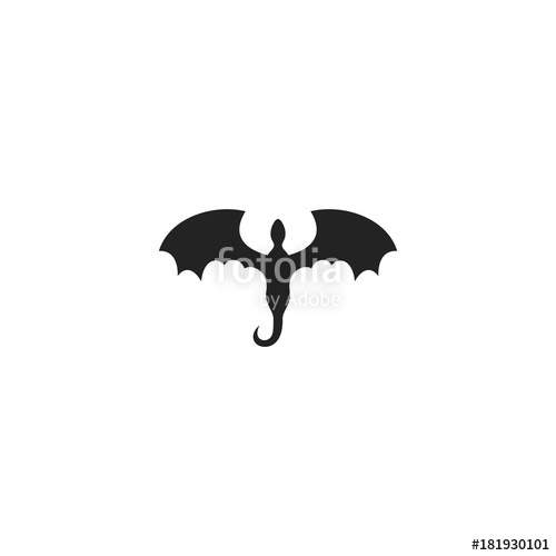 500x500 Dragon Icon Vector Isolated Stock Image And Royalty Free Vector