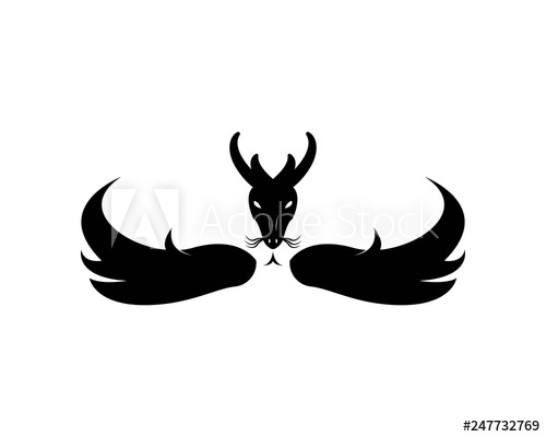 500x400 Dragon Icon Vector Illustration