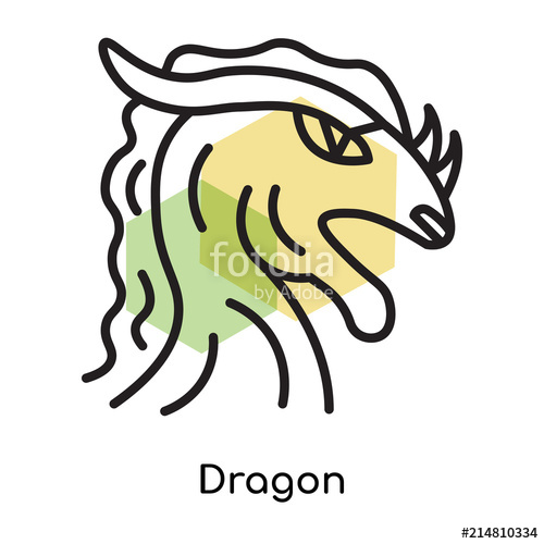 500x500 Dragon Icon Vector Sign And Symbol Isolated On White Background