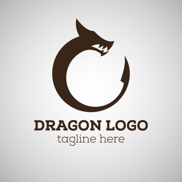 626x626 Dragon Logo With Tagline Vector Free Download
