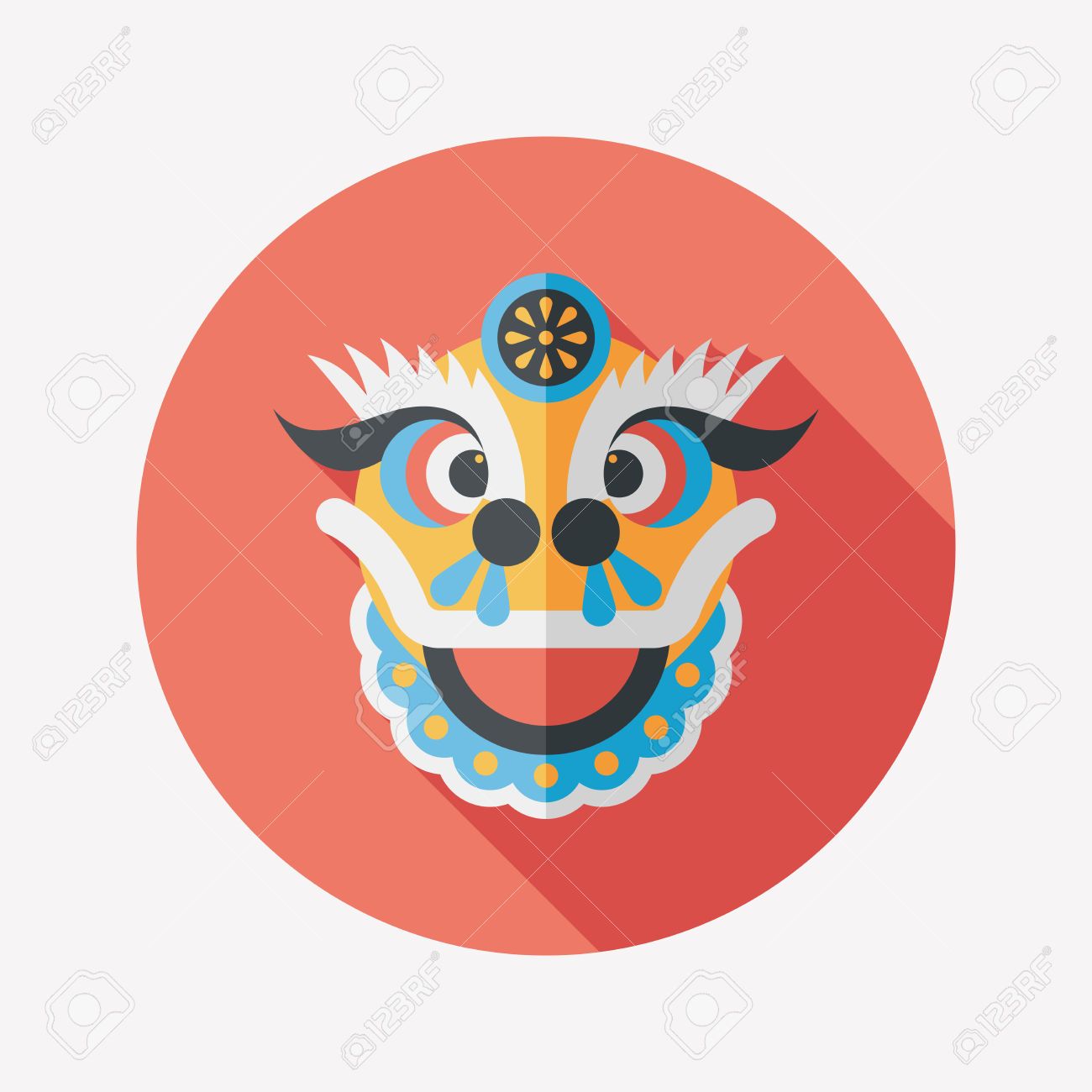 1300x1300 Stock Vector Logg In Chinese Icon, Dragon Icon, Lion Dance
