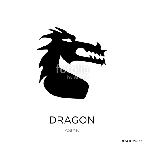 500x500 Dragon Icon Vector On White Background, Dragon Trendy Filled