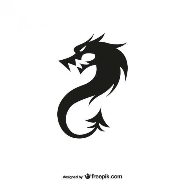 626x626 Black Dragon Logo Vector Free Download