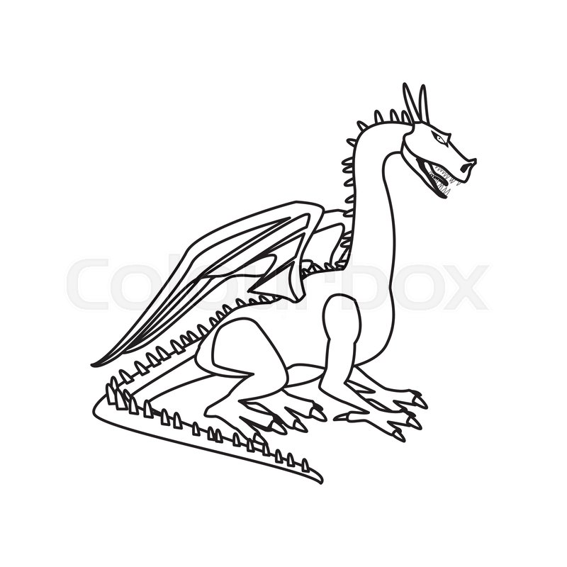 800x800 Dragon Beast Mythology Fantasy Monster Stock Vector Colourbox