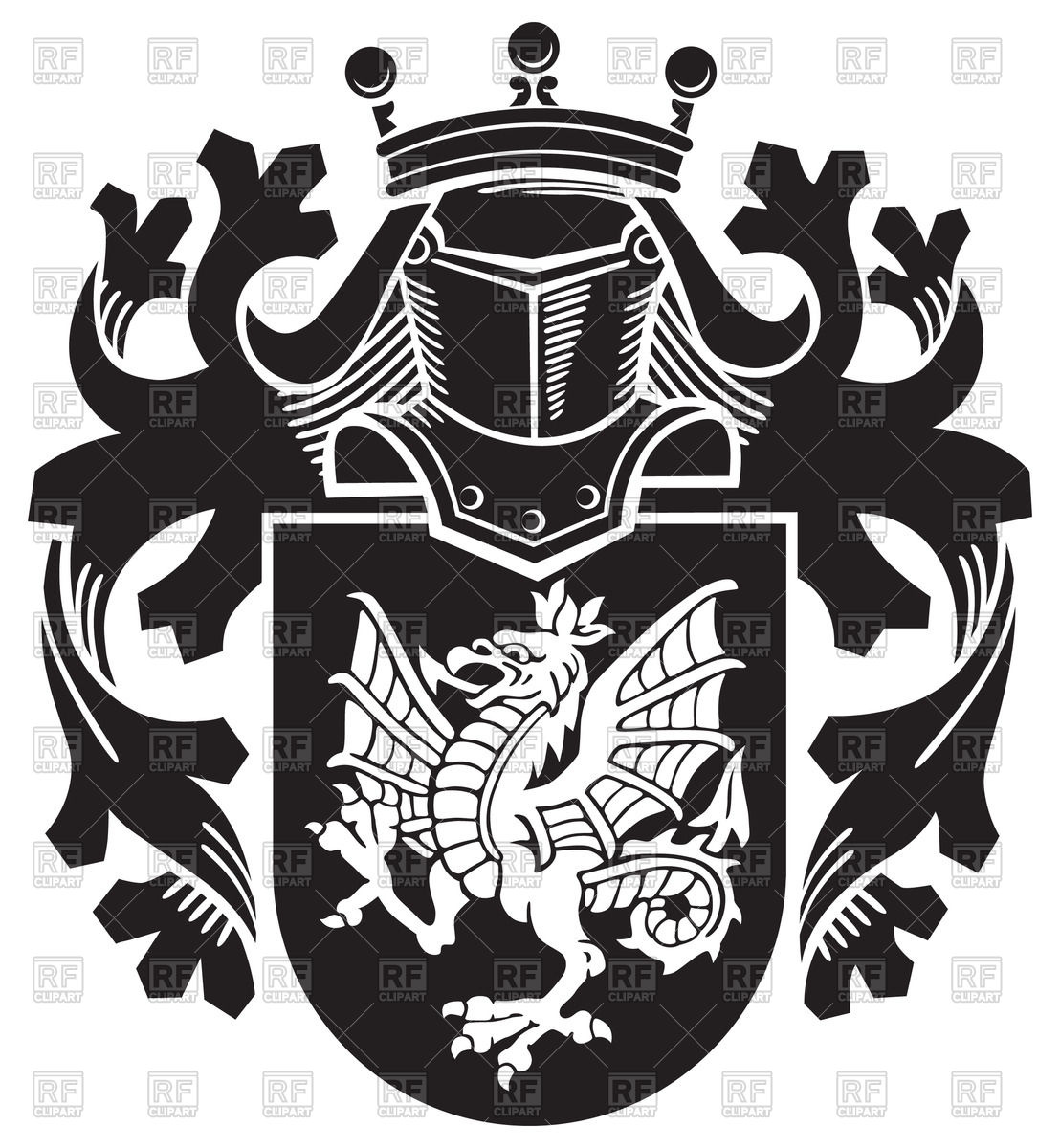 1108x1200 Knightly Royal Coats Of Arms With Dragon