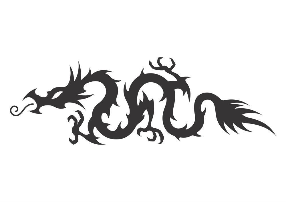 1000x707 Medieval Hollow Tribal Dragon Tattoo Vector Free Vector Cdr