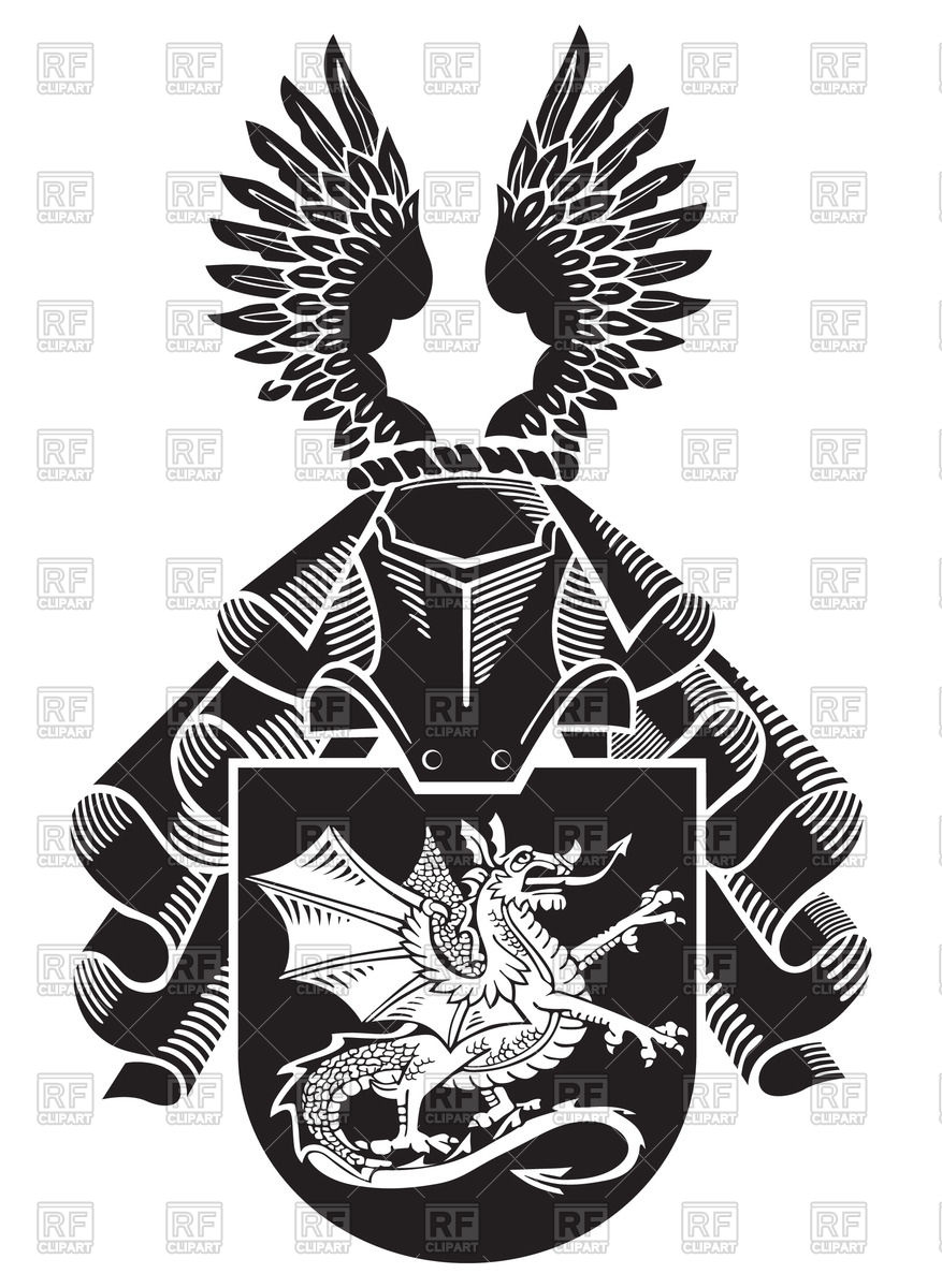 877x1200 Medieval Heraldic Blazon