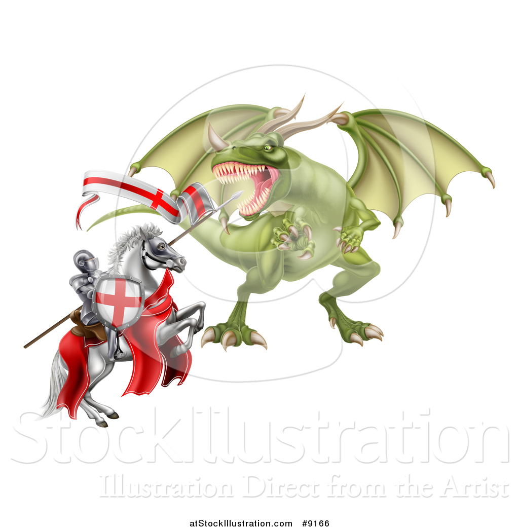 1024x1044 Vector Illustration Of A Medieval Knight, Saint George