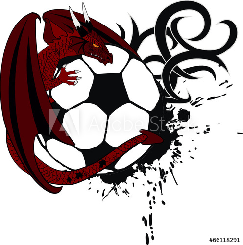 496x500 Soccer Ball Medieval Dragon Tatto Tshirt