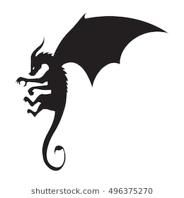 Dragon Silhouette Vector at Vectorified.com | Collection of Dragon ...