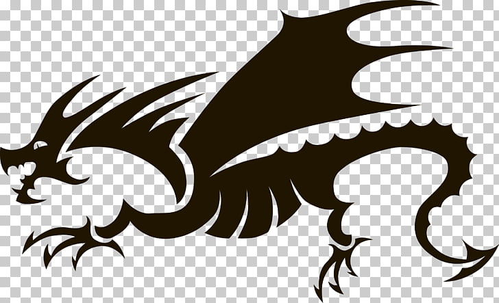 728x443 Dragon Silhouette, Silhouette Dragon Png Clipart Free Cliparts