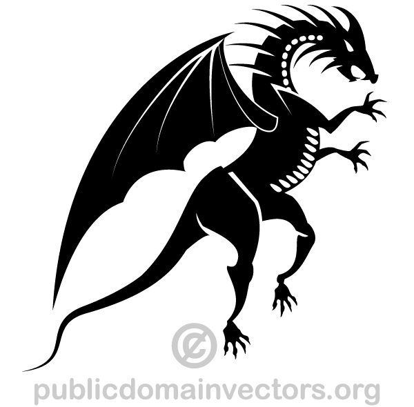 600x590 Dragon Silhouette Vector