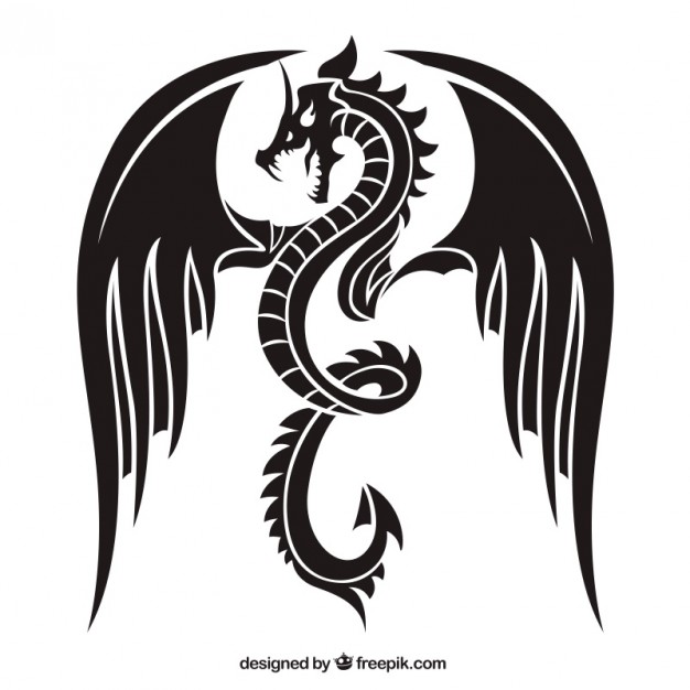 626x626 Angry Dragon Silhouette Vector Free Download