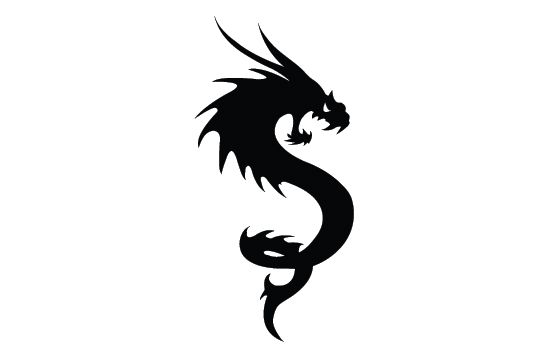 550x354 Dragon Silhouette Vector In Animal Vector Graphics Dragon