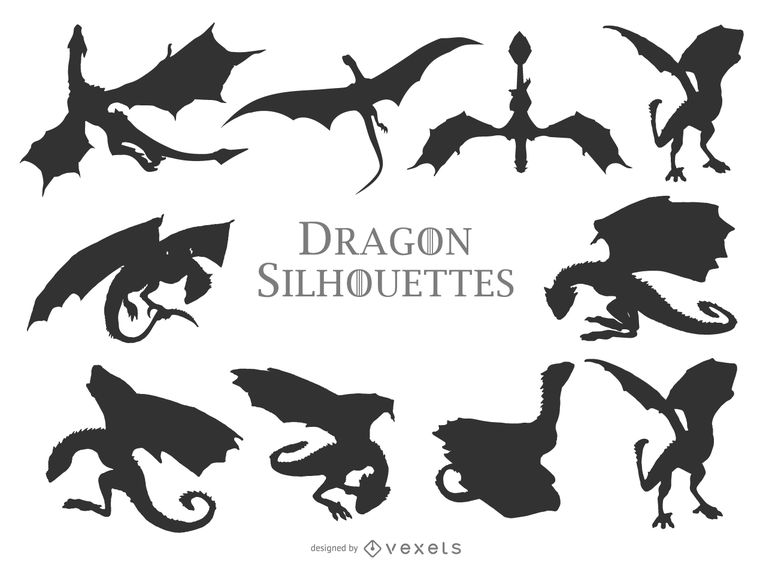 772x570 Dragon Silhouettes Collection