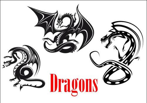 500x352 Flying Dragon Silhouette Vector Free Download