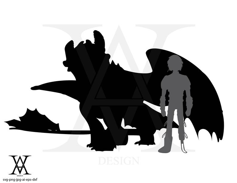 794x613 How Train Your Dragon Silhouette Vector Instant Download Etsy