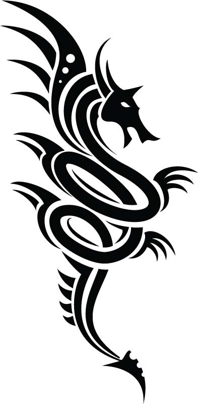 Dragon Tattoo Vector at Vectorified.com | Collection of Dragon Tattoo ...