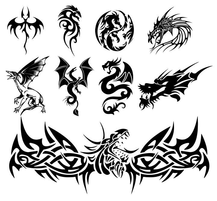Dragon Tattoo Vectors Free Vector Cdr Free Download Vector 721x667 Dragon Tattoo Vectors Free Vector Cdr Free Download Vector